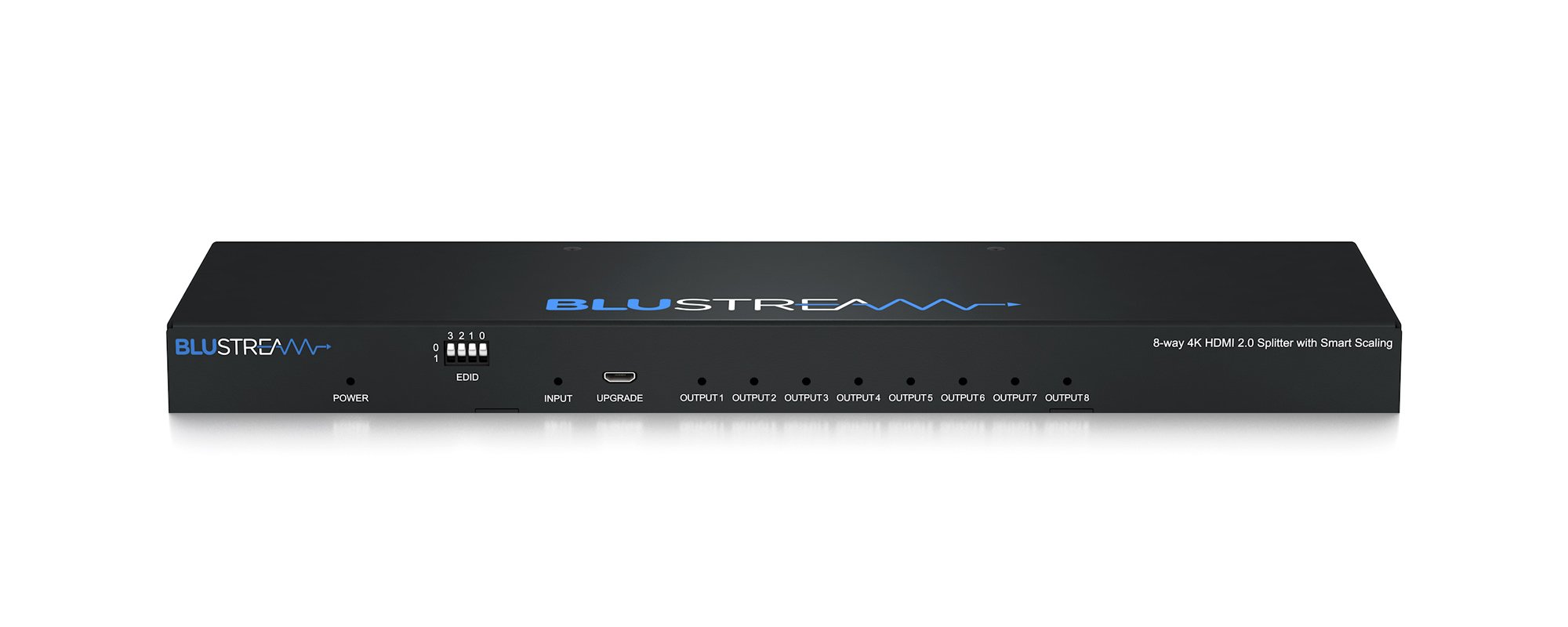 Blustream SP18CS detail HDMI výstupů a audio konektorů
