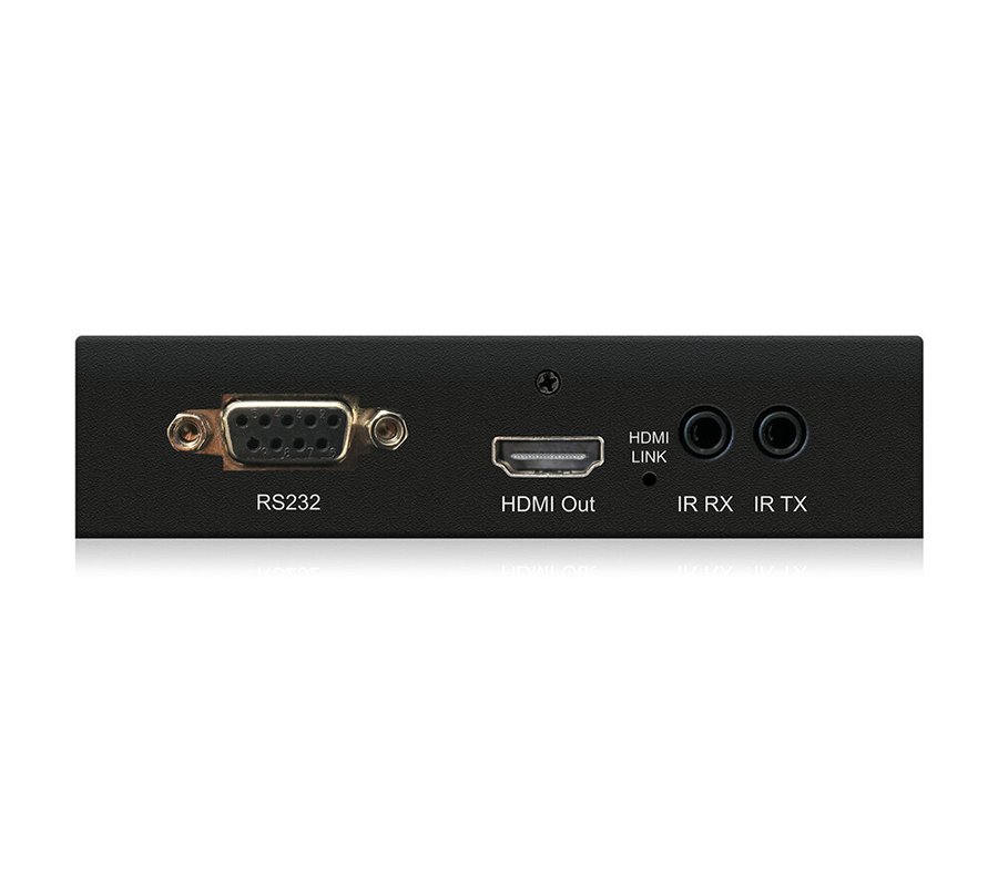 Blustream HDBaseT přijímač HEX70ED-RX — pohled na jednotku s HDMI výstupem a HDBaseT vstupem