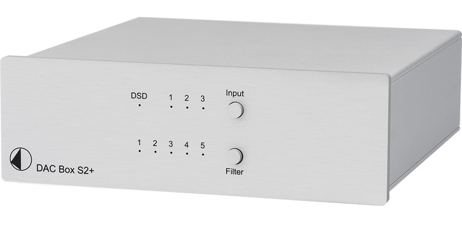 Pro-Ject DAC Box S2 ve stříbrném provedení s detailem hliníkového pouzdra