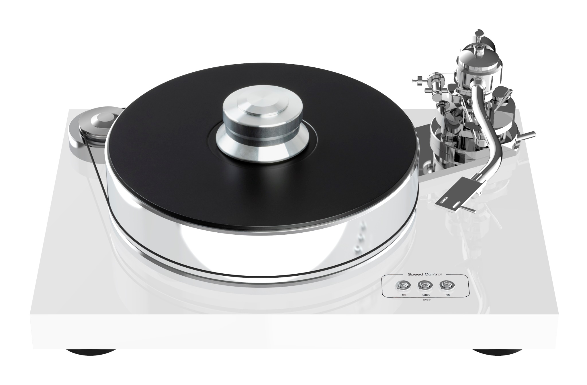 Detail konektorů a kabeláže Pro-Ject Signature 10