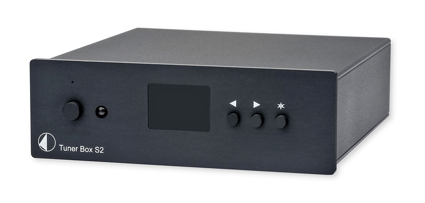 Kompaktní FM tuner Pro-Ject Tuner Box S2 v černém provedení