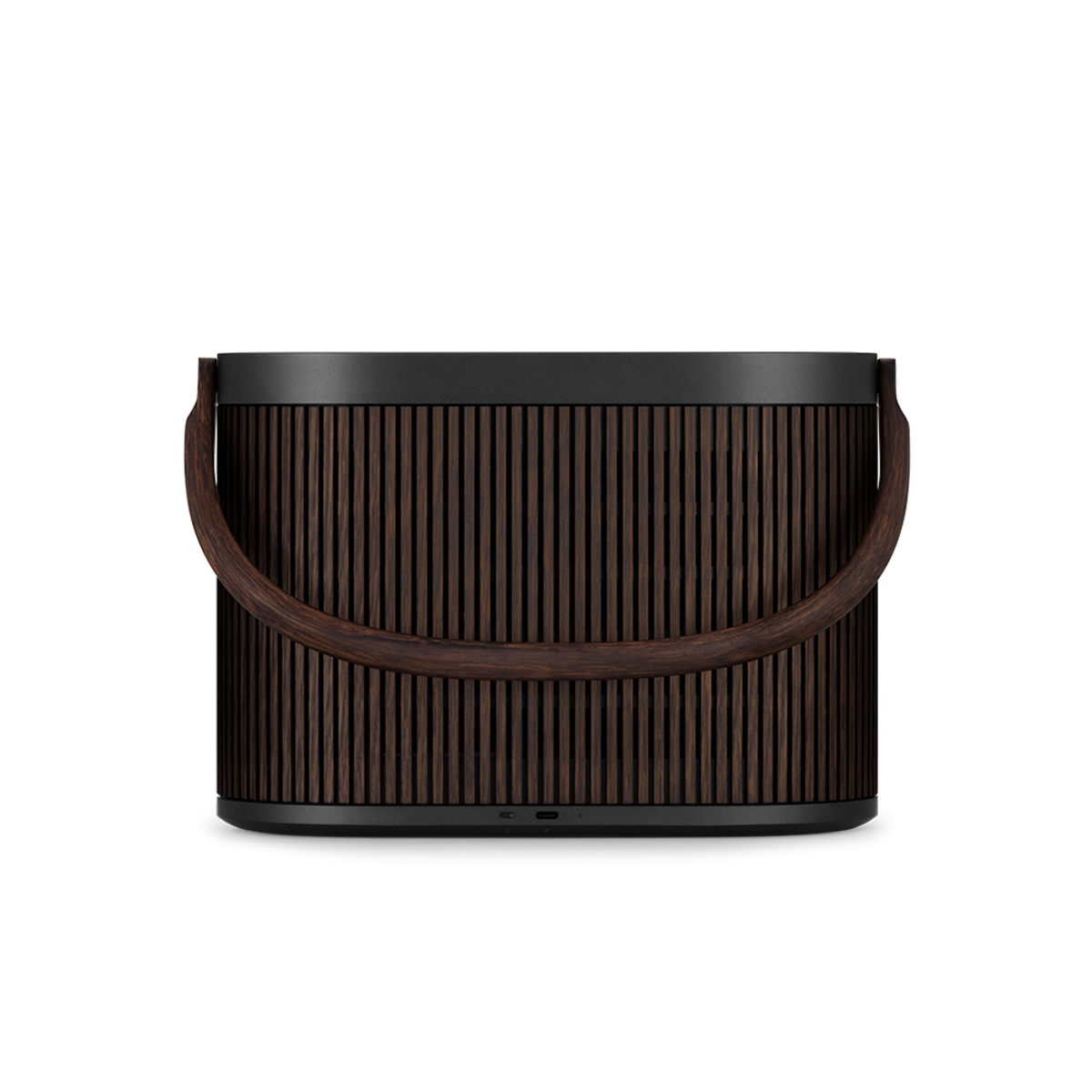 Bang & Olufsen Beosound A5 v provedení Dark Oak s koženým úchytem