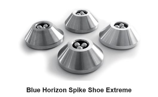 Sada čtyř nerezových antivibračních hrotů Blue Horizon Spike Shoe Extreme s kuličkovými ložisky uprostřed