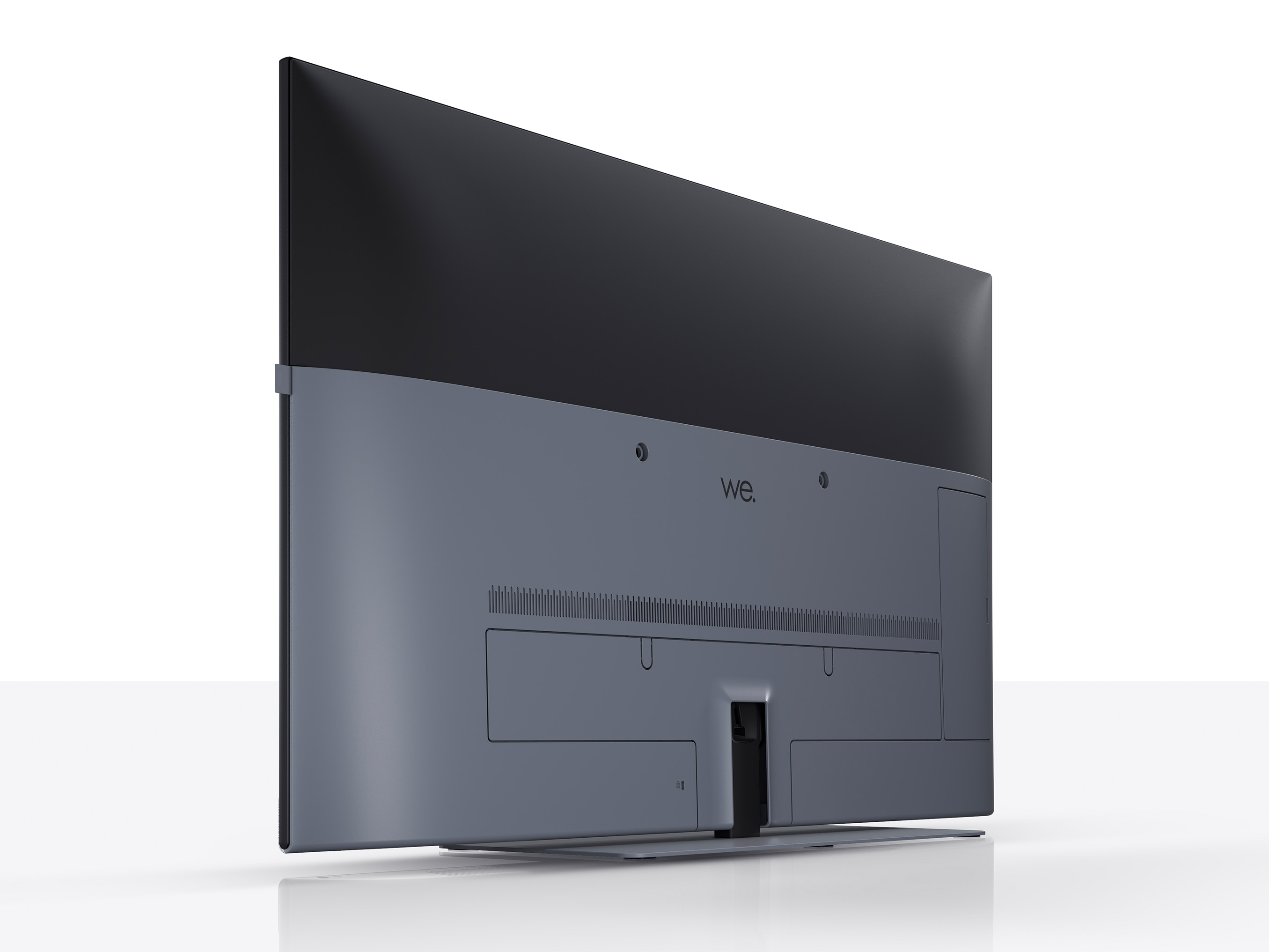 Loewe We. SEE LED 55" Storm Grey v kontextu celé řady We. SEE — vedle Coal Black varianty