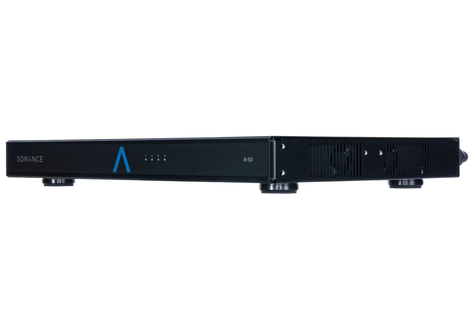 Sonance SONAMP 8-50 — zadní panel s konektory a svorkovnicemi