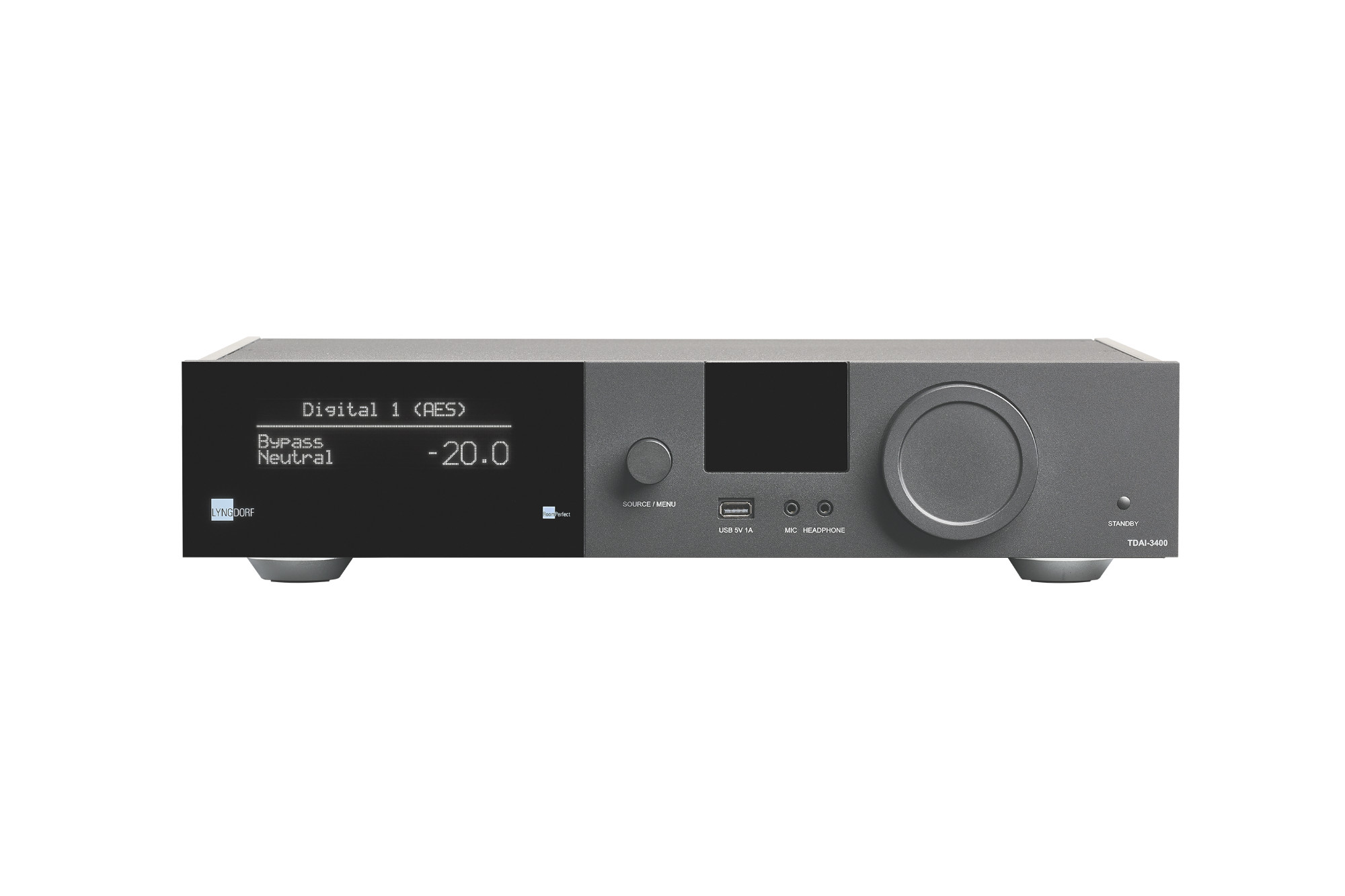 Lyngdorf TDAI-3400 vlajkový integrovaný zesilovač přední panel