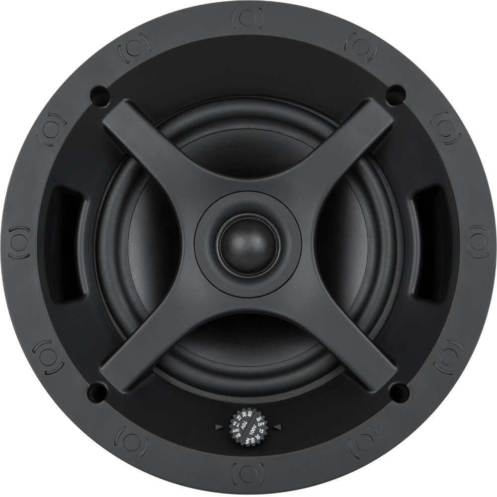Sonance PS-P63T — bílé provedení, pohled shora, detail horního krytu a mřížky