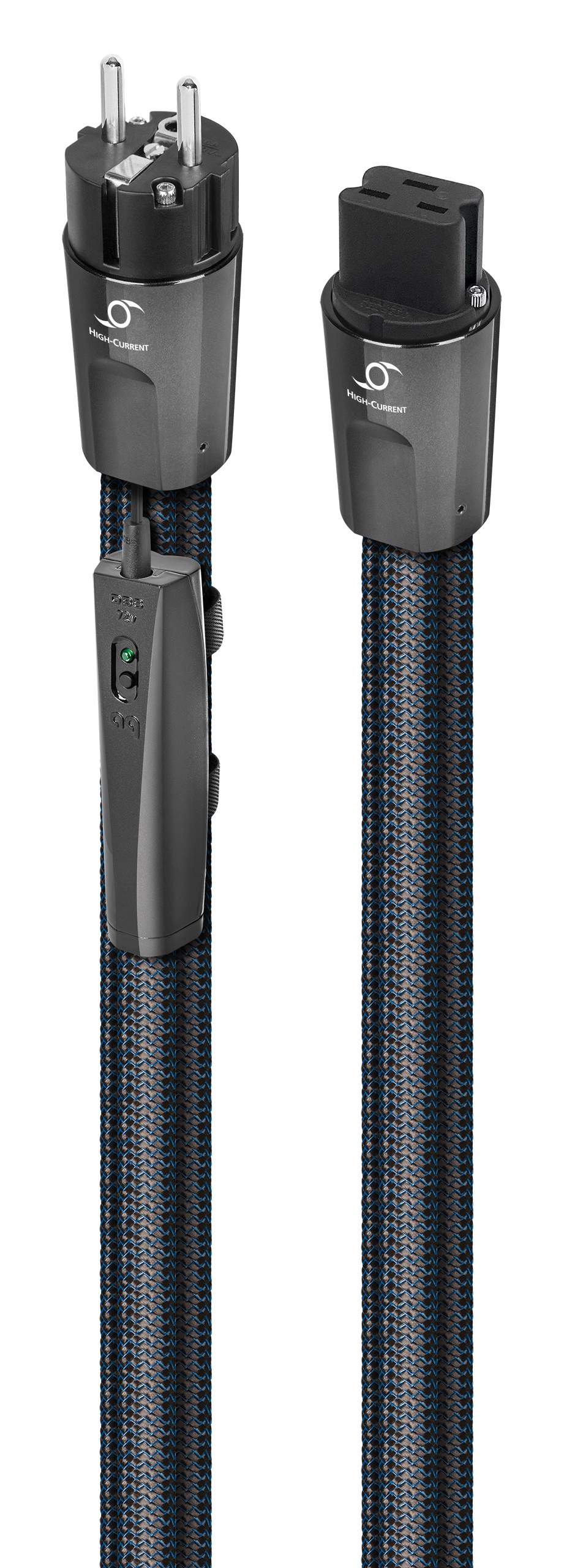 Napájecí kabel Audioquest NRG Hurricane High-Current C19 v audio sestavě