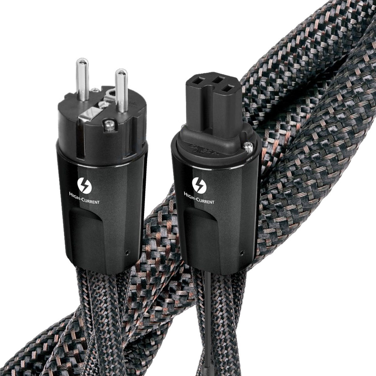 Napájecí kabel Audioquest NRG Thunder High-Current C15 v audio sestavě
