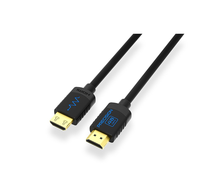 Blustream HDMI 48 2.1 — černý HDMI 2.1 kabel s pozlacenými uzamykacími konektory na obou koncích