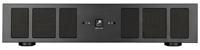 Čelní panel Sonance SONAMP DSP 2-750 MKIII s indikátory kanálů 1L a 1R a označením DSP 2-750