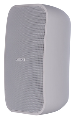Bílý nástěnný reproduktor Sonance PS-S43T Mk II z tříčtvrtečního pohledu s nasazenou mřížkou