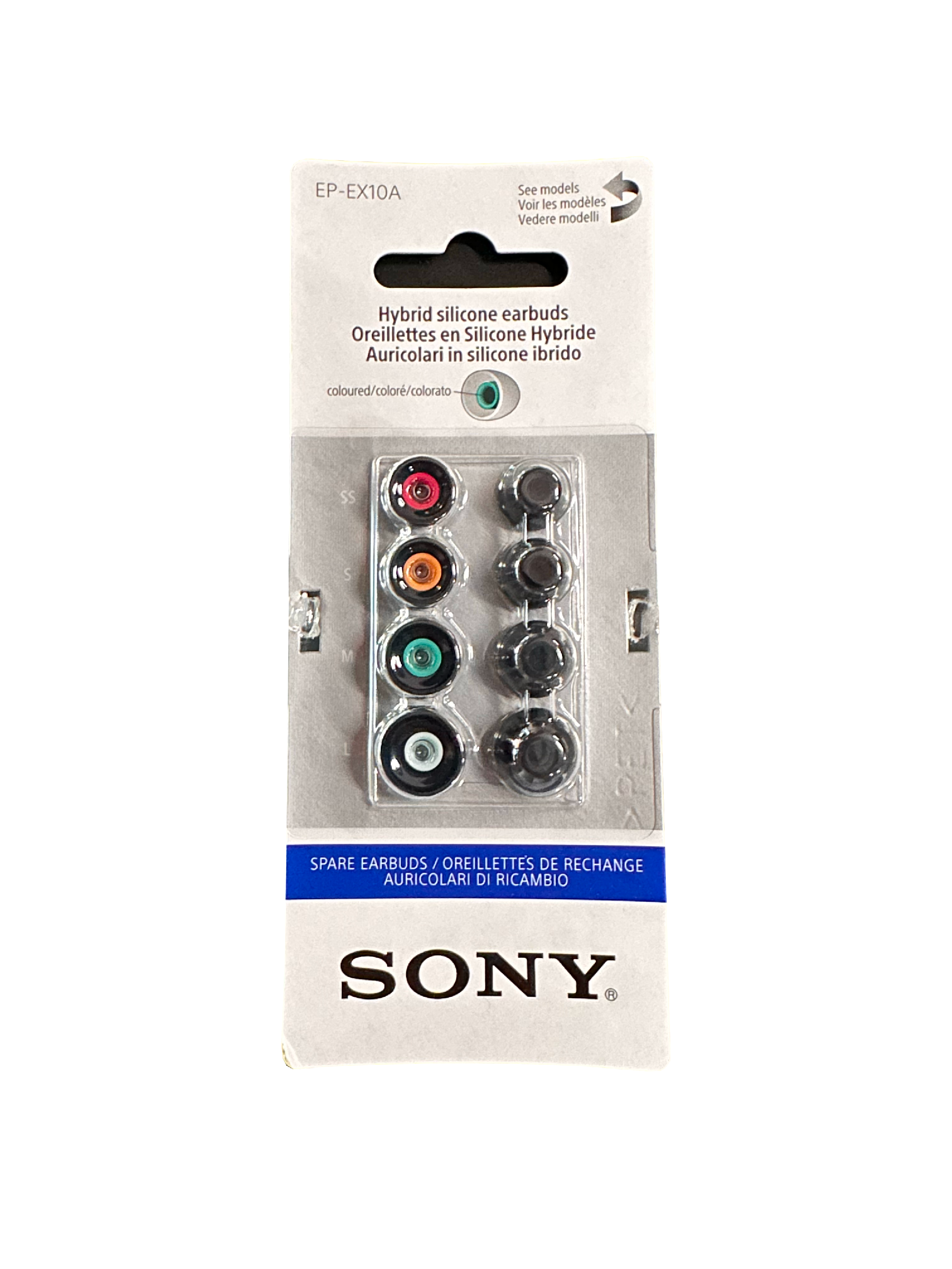Náhradní silikonové špunty Sony EP-EX10A v černém provedení
