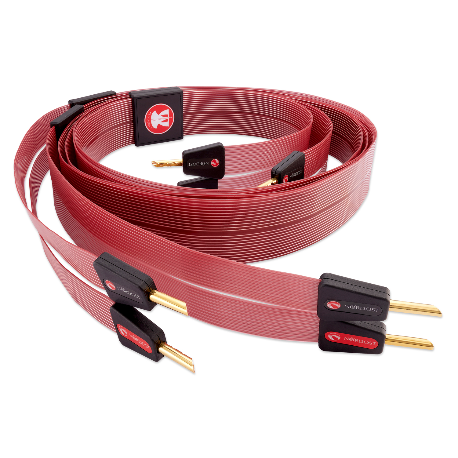 Plochý profil kabelu Nordost Red Dawn 3 v detailu
