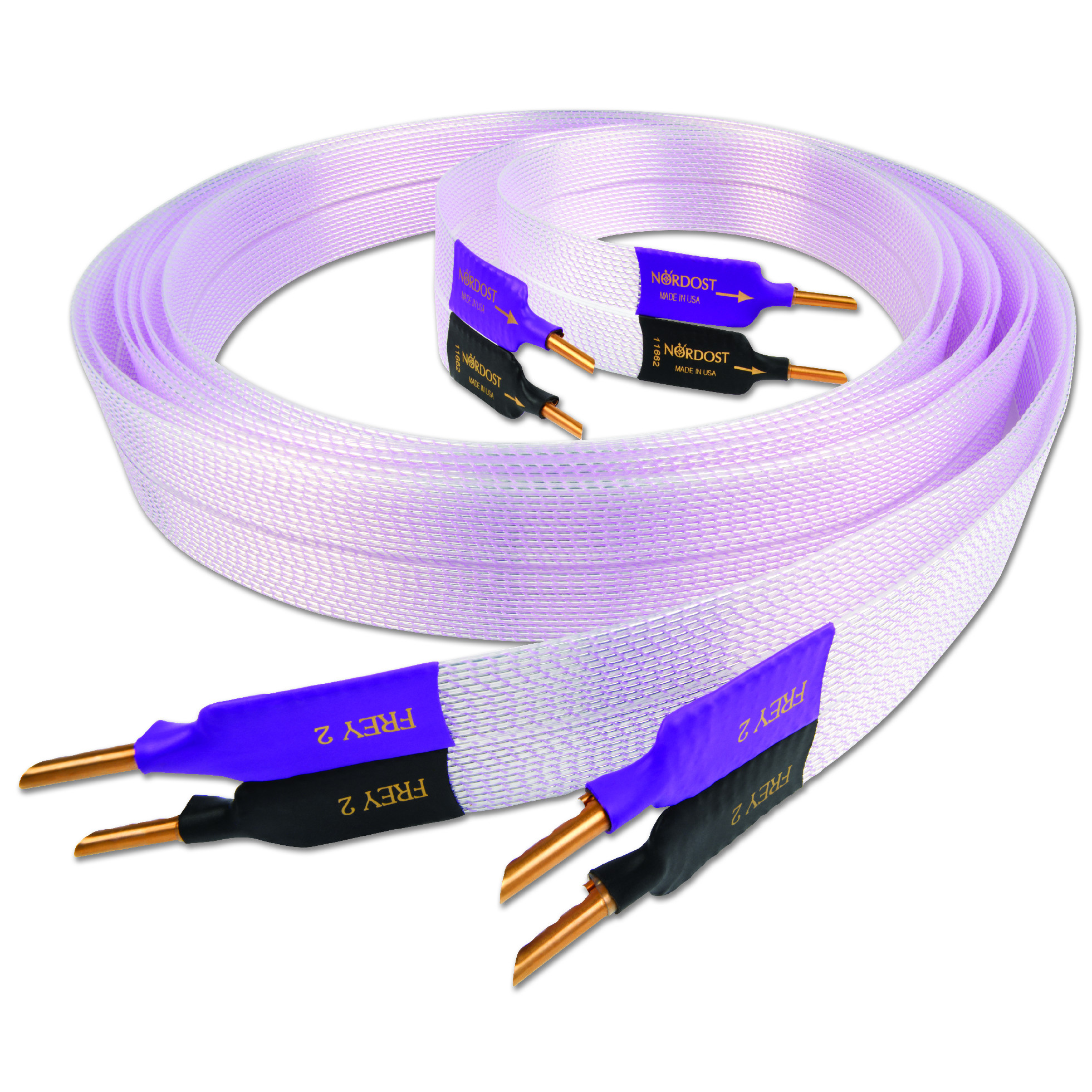 Reproduktorový kabel Nordost Frey 2 se zakončením banánky — detail