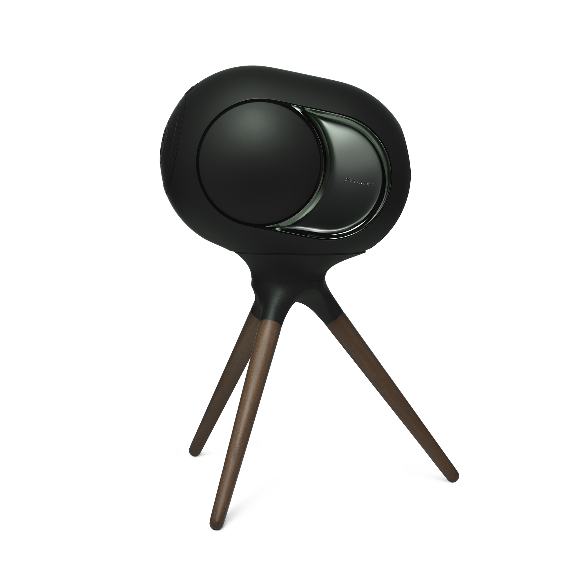 Devialet Treepod Ultimate 108 dB ve variantě Deep Forest s reproduktorem Phantom Ultimate