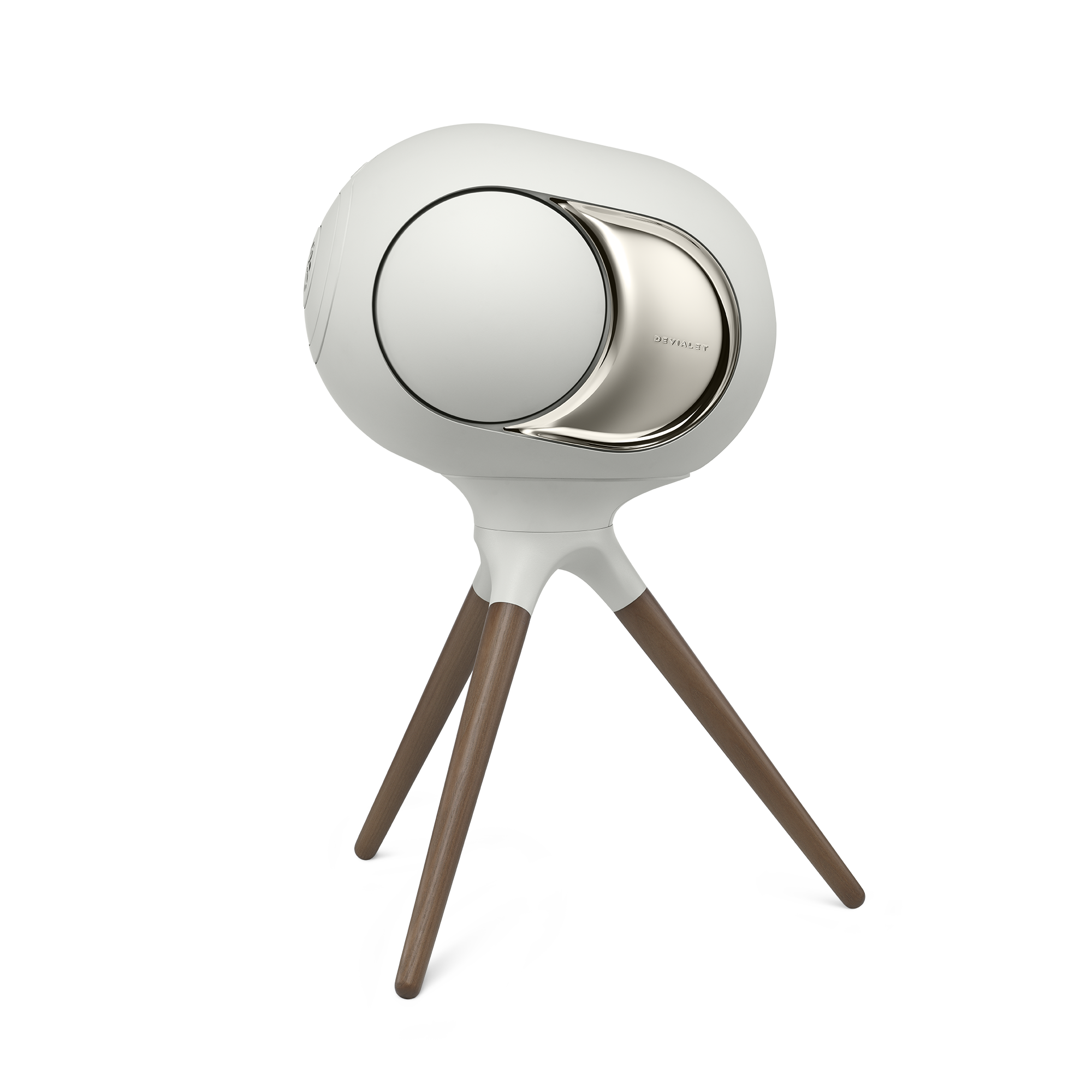 Devialet Treepod Ultimate 108 dB ve variantě Light Pearl s reproduktorem Phantom Ultimate