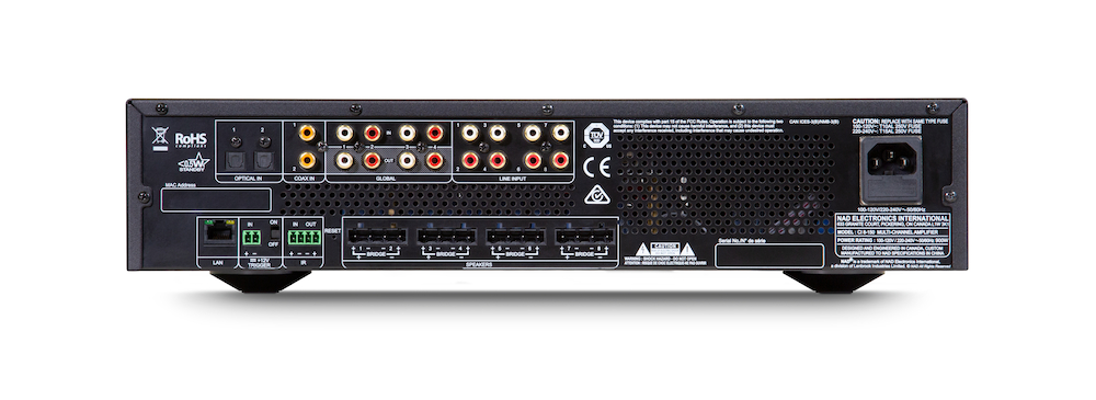 NAD CI 8-150 DSP — osmikanálový instalační zesilovač čelní pohled