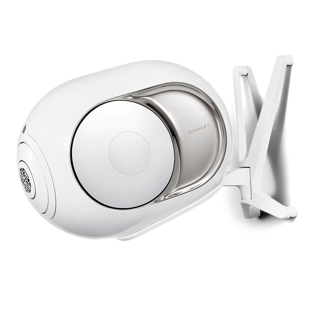 Devialet Gecko nástěnný držák s Phantom I v moderním interiéru