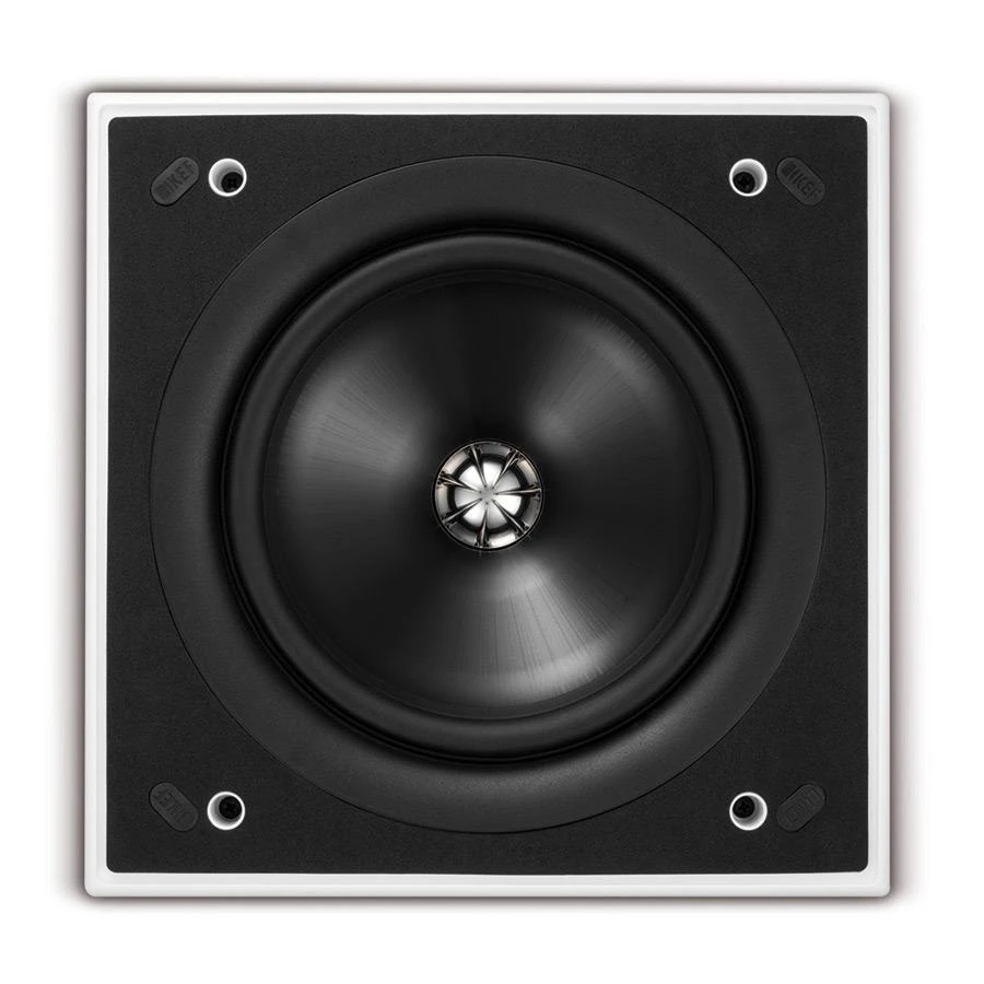 KEF Ci 200QS bez mřížky se zřetelným koaxiálním měničem Uni-Q ve čtvercovém rámu