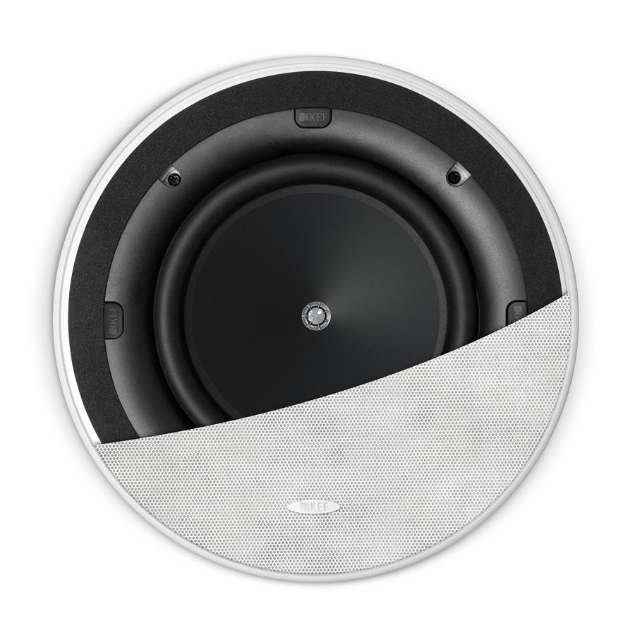 KEF Ci 200.2CR vestavný koaxiální reproduktor s magnetickou mřížkou ze předního pohledu