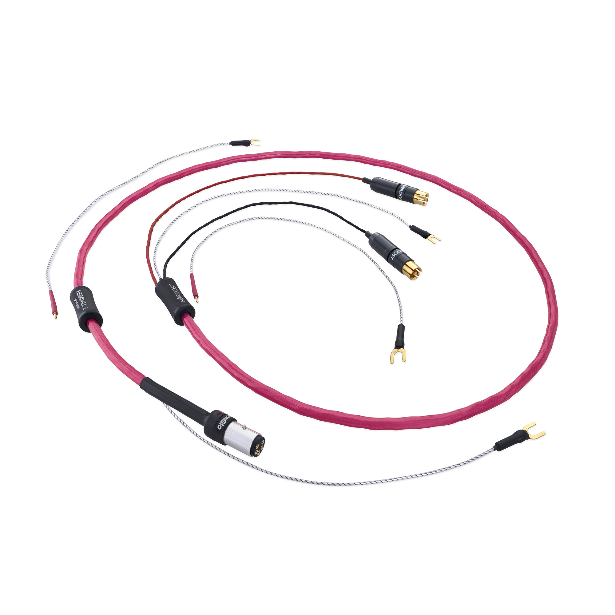 Kabel Nordost Heimdall 2 + tonearm cable - RCA s rozbočením na dvojici konektorů