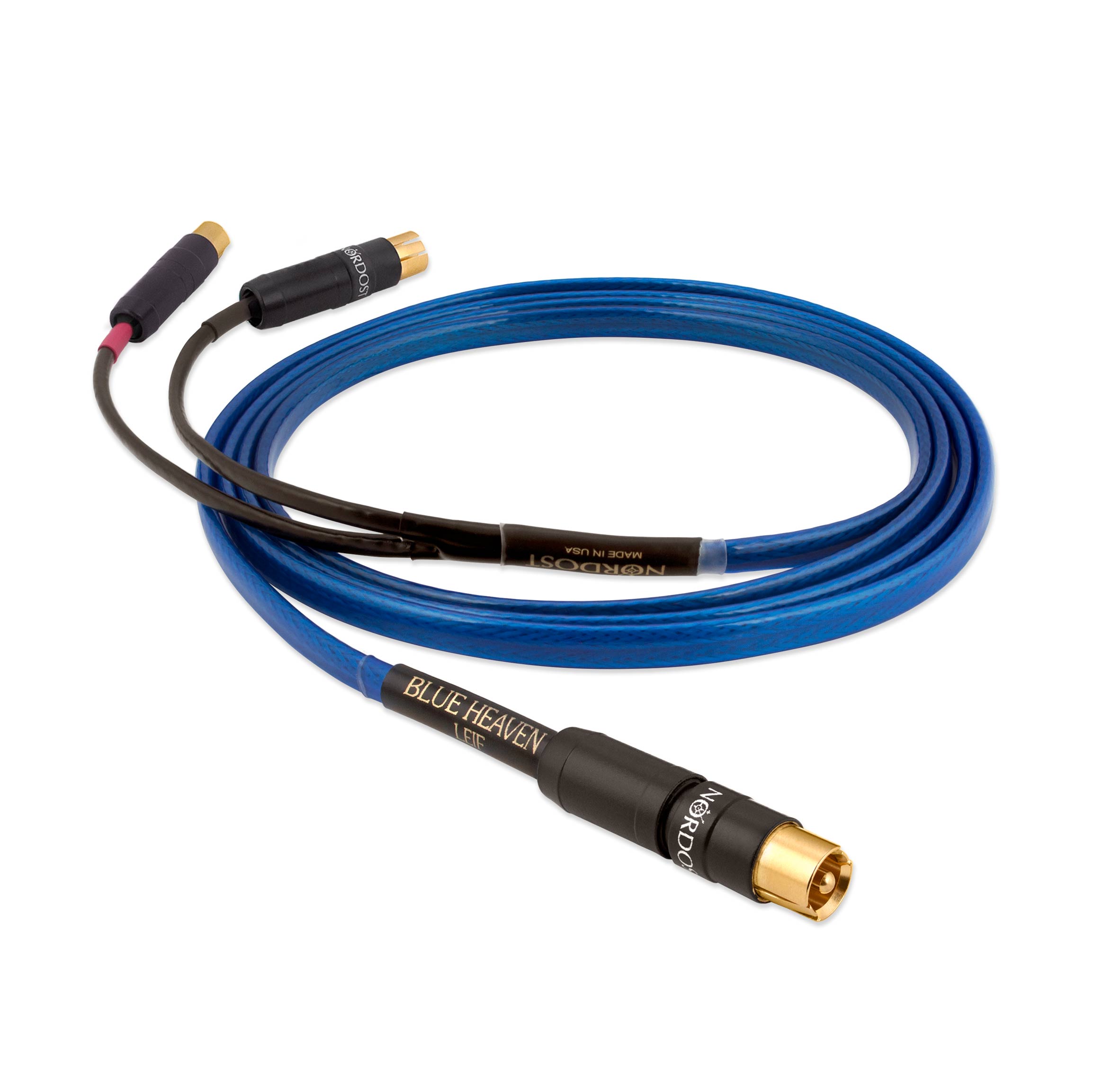 Subwooferový kabel Nordost Blue Heaven v konfiguraci Y s konektory RCA