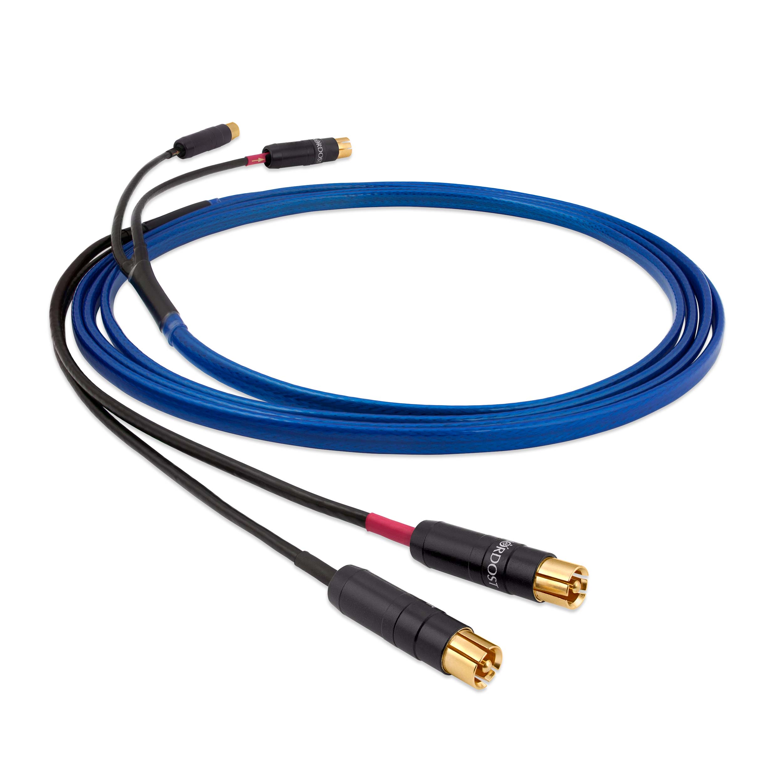 Subwooferový kabel Nordost Blue Heaven v konfiguraci Y na Y s konektory RCA