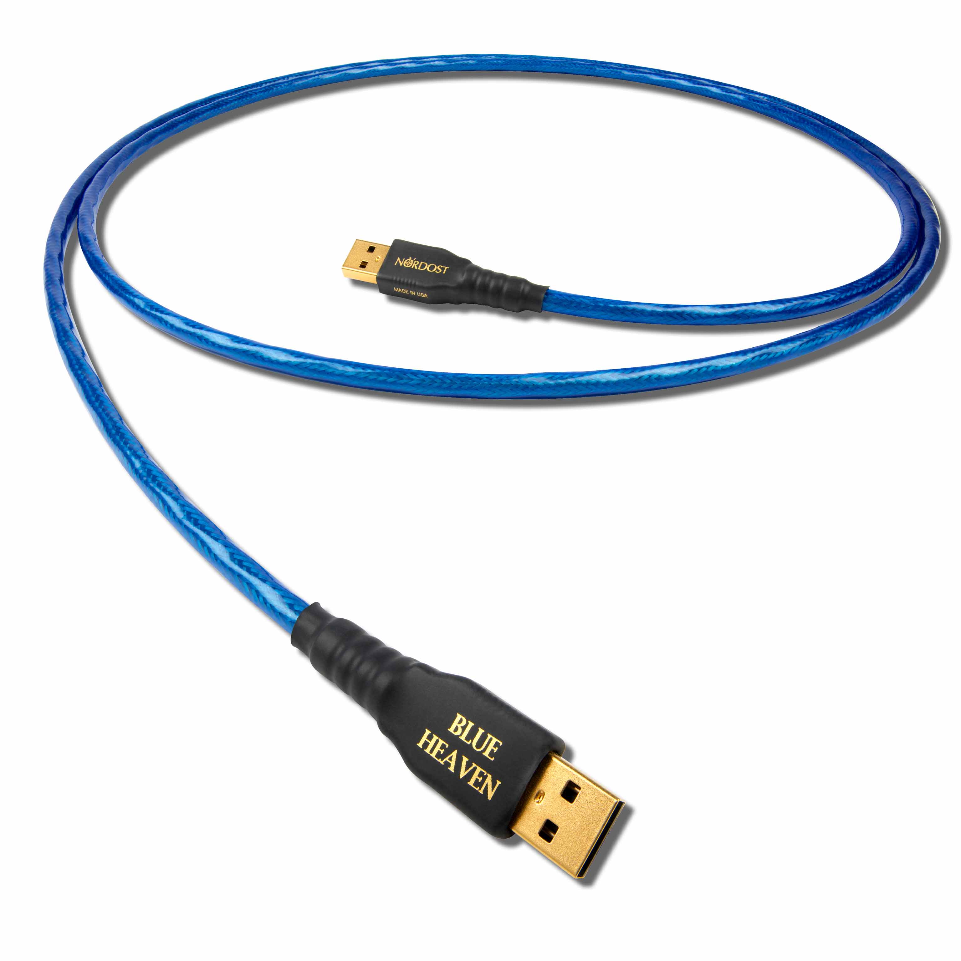 Hero packshot kabelu Nordost Blue Heaven USB s celokovovými konektory