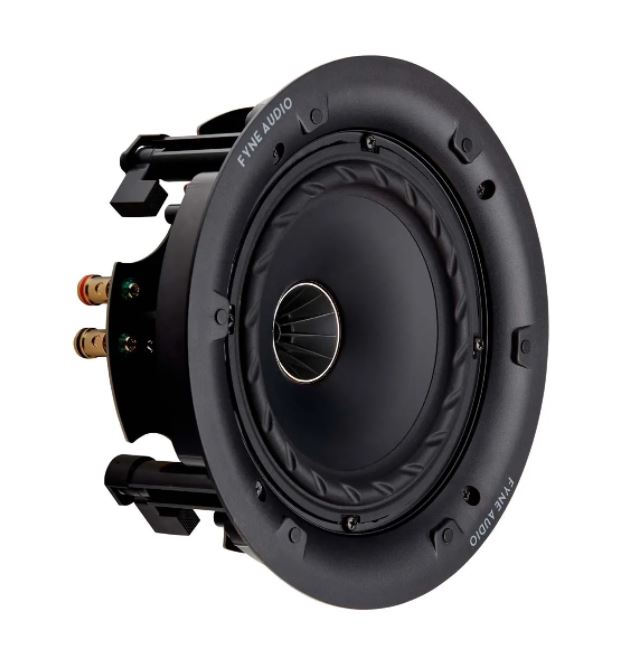Vestavná stropní reprosoustava Fyne Audio FA501iC s kulatou mřížkou a koaxiálním měničem IsoFlare