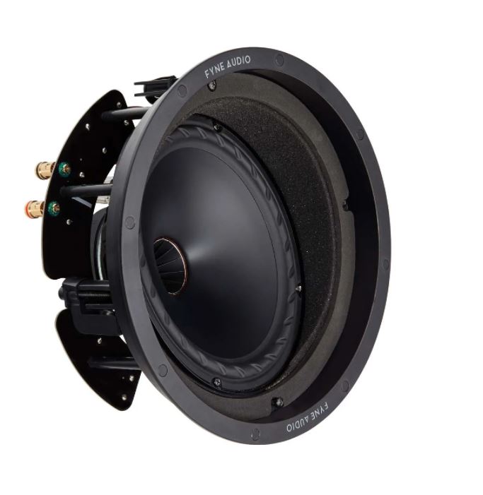 Kulatý vestavný koncentrický reproduktor Fyne Audio FA502iC LCR s natáčecí mechanikou a šroubovacími terminály