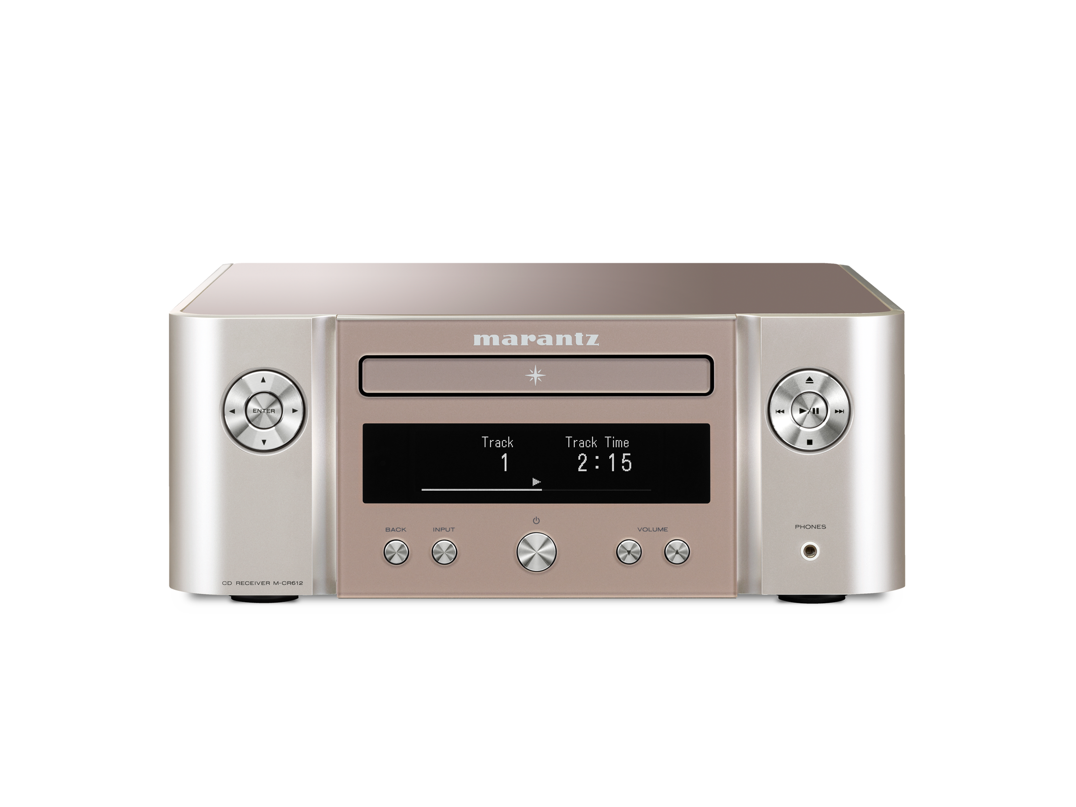 Marantz Melody X ve stříbrno-zlatém provedení jako základ poslechové sestavy