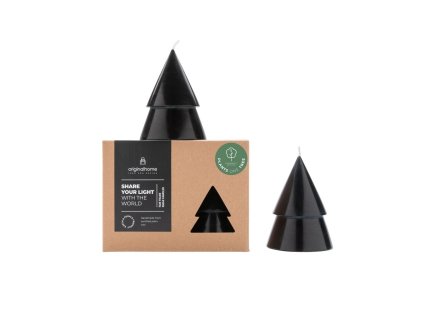 TC0027.11 Xmas Tree Candle Black M Tree