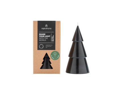 TC0027.12 Xmas Tree Candle Black L Tree
