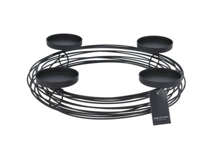 Adventni venec simple cerna