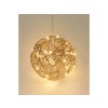 LED koule vánoční kov 200x200mm závěsná s časovačem, zlatá