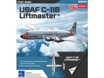 Academy - C-118 Liftmaster, USAF, Model Kit letadlo 12634, 1/144