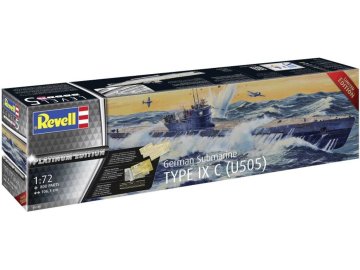 Revell - ponorka Type IX C, "Platinum Edition", Plastic ModelKit loď 05180, 1/72