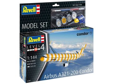 Revell -  Airbus A321-200 "Condor", ModelSet letadlo 63788, 1/144