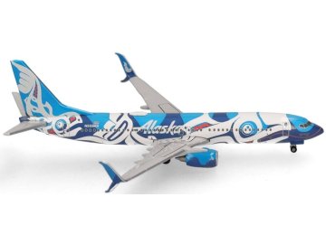 Herpa - Boeing B737-890WL, Alaska Airlines "X̱áat Ḵwáani (Salmon People)", USA, 1/500