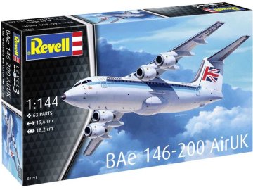 Revell - Bae 146 (RJ85), Plastic ModelKit letadlo 03791, 1/144