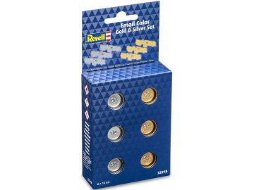 Revell - Sada barev Email Color 32218 - Gold & Silver