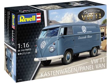 Revell - VW T1 Panel Van - 75 Years of the VW T1, Plastic ModelKit auto 07742, 1/16