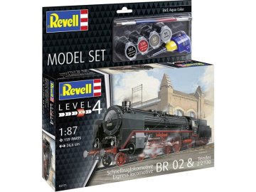 Revell - Express Locomotive BR02&Tender 2'2' T30, ModelSet lokomotiva 62171, 1/87