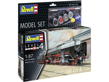 Revell - Express Locomotive BR01&Tender 2'2' T32, ModelSet lokomotiva 62172, 1/87