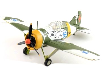 Hobbymaster - Brewster B-239  "Buffalo", finské letectvo, 3/LeLv 24, Red 4, zimní verze, WO Ilmari Juutilainen, Finsko, březen 1942, 1/48
