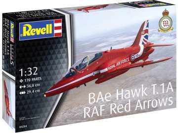 Revell - BAe Hawk "Red Arrows", Plastic ModelKit letadlo 04284, 1/32