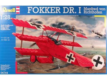 Revell - Fokker Dr.I, Richthofen, Rudý baron, Manfred von Richthofen, ModelKit 04744, 1/28