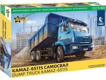 Zvezda - Kamaz Dump Truck, Model Kit auto 43006, 1/43