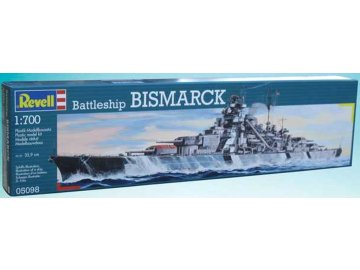 Revell - bitevní loď Bismarck, Kriegsmarine, ModelKit 05098, 1/700